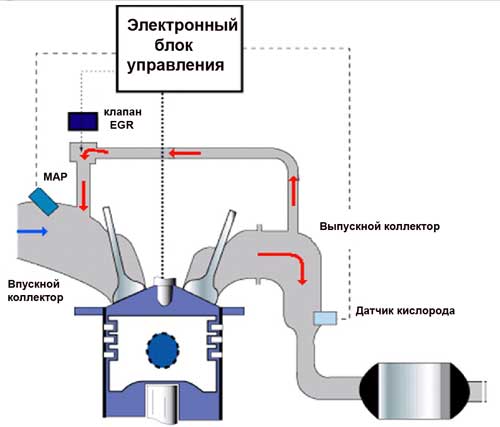 Устройство системы ЕГР